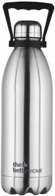 The Better Home 2000 Insulated Stainless Steel Water Bottle 1.9 Litres|Insulated Thermos Flask 1900 ml Flask (Pack of 1, Silver, Steel)