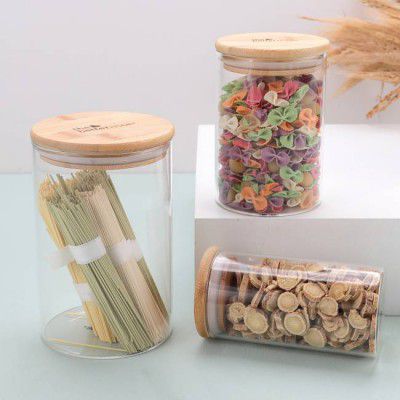 The Better Home Glass Utility Container - 1000 ml, 600 ml, 300 ml  (Pack of 3, Clear)