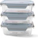 The Better Home Glass Utility Container - 1040 ml  (Pack of 3, Blue)...