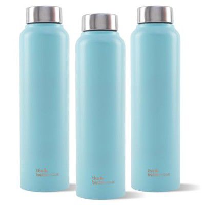 The Better Home Stainless Steel Water Bottle 1 Litre |(Pack of 3)
