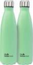 The Better Home Stainless Steel Insulated Water Bottle | Thermos Flask | 1000 ml Bottle  (Pack of 2, Green, Steel)...