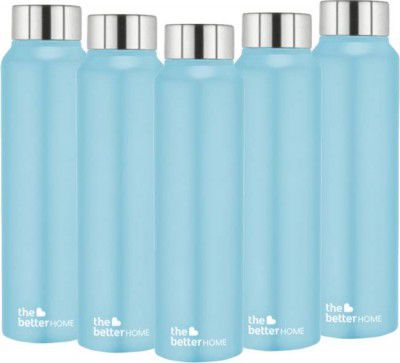 The Better Home Stainless Steel Water Bottle 1 Litre | (Pack of 5, Blue, Steel)