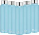 The Better Home Stainless Steel Water Bottle 1 Litre | (Pack of 5, Blue, Steel)...