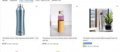 The Better Home Water Bottles & Flasks up to 90% off