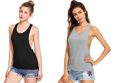 THE BLAZZE Women's Sleeveless Loose Fit Racerback Yoga Workout Tank Top