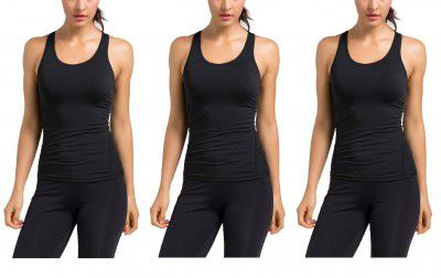 THE BLAZZE Women's Workout Vest Compression Racerback Stretch Tank Top
