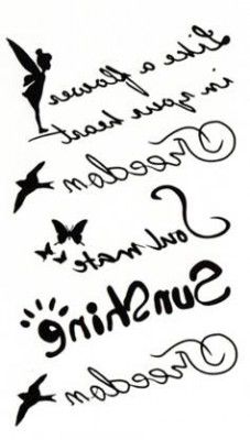 The Canvas Arts Wrist Arm Hand Birds With Quote & Angel Body Temporary Tattoo (Birds With Angel & Quote Tattoo)