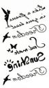 The Canvas Arts Wrist Arm Hand Birds With Quote & Angel Body Temporary Tattoo (Birds With Angel & Quote Tattoo)...