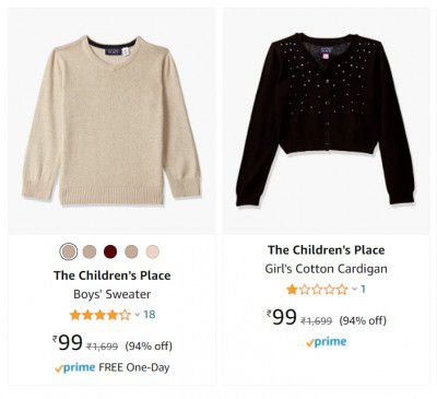 The Children's Place clothing Starting at ₹99