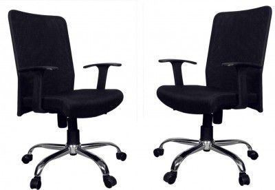 The Couch Cell Microfiber Nylon Mesh Fabric Office Chair - Set of 2