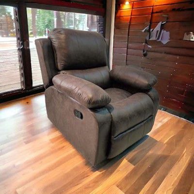 The Couch Cell One Seater Recliner in Brown Leatherette
