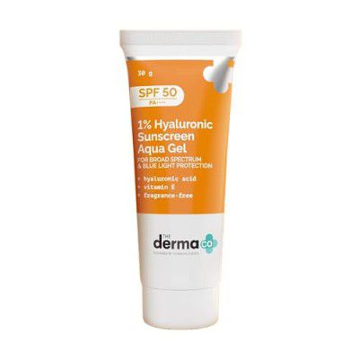 The Derma Co 1% Hyaluronic Sunscreen Aqua Gel SPF 50 PA++++ 