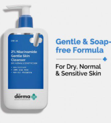 The Derma Co 2% Niacinamide Gentle Skin Cleanser for Sensitive, Dry, Normal Face Wash, 250 ml