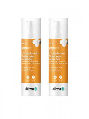 The Derma co. Set of 2 1% Hyaluronic Sunscreen Aqua Ultra Light Gel - 50 g Each