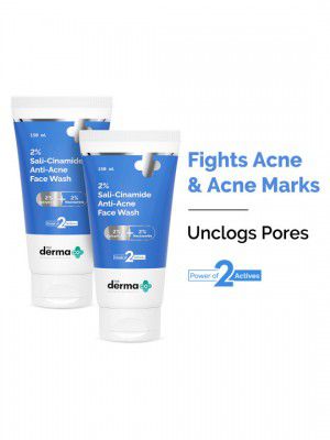The Derma co. Set of 2 Sali-Cinamide Anti-Acne Face Wash - 150ml each