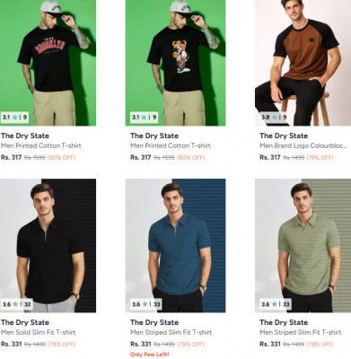 Myntra : Upto 84% OFF - The Dry State Clothings | For Mens