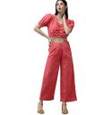 THE DRY STATE Women Pink Color Solid Crop TOP...