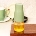 The Earth Store 500 ML Green Plastic Oil Dispenser Transparent Cooking Oil Pourer...