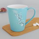 The Earth Store Blossom Blue Coffee Mug Set of 1 Ceramic Mugs to Gift to Best Friend, Tea Mugs, Microwave Safe Coffee Mugs, Ceramic Tea Cups (330 ml Each)...