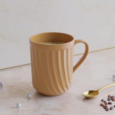 The Earth Store Caramel Grooved Coffee Mug 350ML