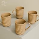 The Earth Store Ceramic Coffee Mug Set of 4, 350ML ...