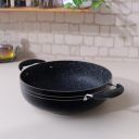 The Earth Store Ecoluxe Teflon Non-Stick Coating 3MM Thickness | Induction Base | Kadhai/Kadai 3 Litre | Cookware Gas & Induction Compatible...