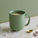 The Earth Store Green Fringe Coffee Mug 350ML | Ceramic Tea Mug | Dishwasher & Microwave Safe | Perfect for Christmas Gift | New Year Gift | Birthday Gift Set of 1...