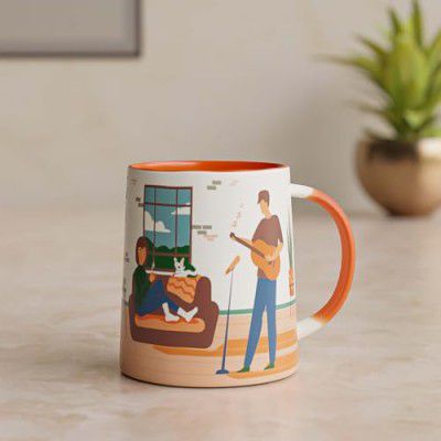 The Earth Store Sibling Musical Printed Coffee Mug 350ML