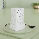 The Earth Store Small Whisper Electric Ceramic Aroma Diffuser Fragrance Humidifier Aroma Oil Burner for Office, Home Décor, Aromatherapy (White)...