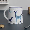 The Earth Store Stag Blue Coffee Mug Set of 1 to Gift to Best Friends, Coffee Mugs, Microwave Safe Ceramic Mugs,(300 ml Each)...