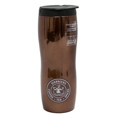 The First Starbucks Store Pike Place Stainless-Steel Tumbler (16 oz, Brown)