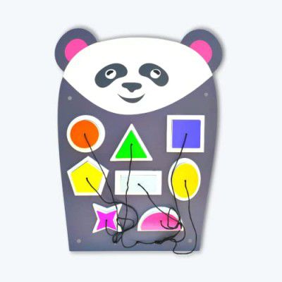 THE FUNNY MIND The Hefty Panda Shape Sorter Montessori Wooden Educational Nursery Activity Wall Panel for Preschool, Creche, Daycare, Kids, Toddlers, and Babies 1, 2, 3, 4, 5, 6, 7, 8+ Years