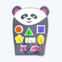 THE FUNNY MIND The Hefty Panda Shape Sorter Montessori Wooden Educational Nursery Activity Wall Panel for Preschool, Creche, Daycare, Kids, Toddlers, and Babies 1, 2, 3, 4, 5, 6, 7, 8+ Years...