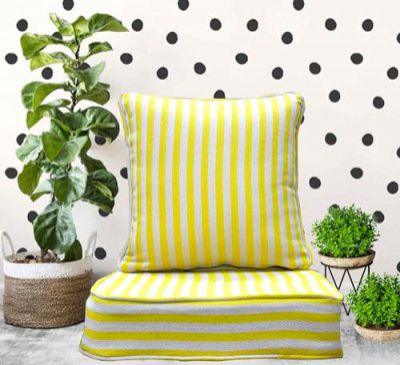 The Furnishers Multipurpose 50x50x8 CM Woven Fashionable High Densitiy Foam Cushion Set