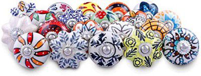 The Himalaya Craft Knobs for Drawers - Vintage Assorted Ceramic Drawer Handle for Kitchen Cabinets Home Interior Décor Furniture Hardware (10, Multi) - Pack of 10