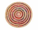 The Home Talk Cotton and Jute Braided Floor Rug, 95 cm Round...