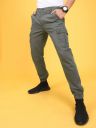 The Indian Garage Co Men Grey Slim Fit Cargo Joggers...