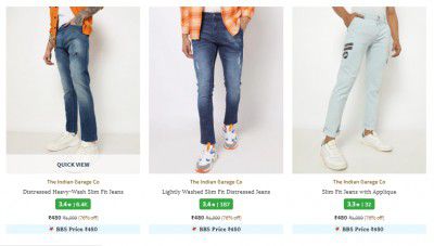 The Indian Garage Co Men Jeans Upto 76% Off