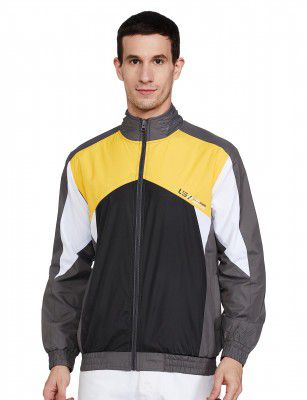 The Indian Garage Co Men Regular Fit Colorblocked Wind Cheater