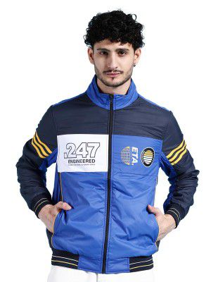 The Indian Garage Co Men Regular Fit Colourblocked Bomber Jackets