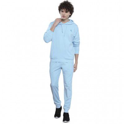 The Indian Garage Co Men Regular Fit Placement Print Hooded Sweatshirt & Joggers Tracksuits