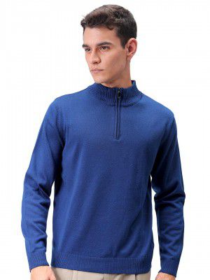 The Indian Garage Co Men Relaxed Fit Solid High Neck Sweater