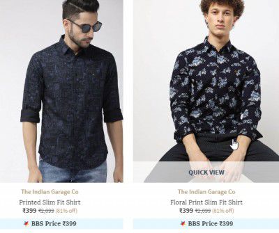 Ajio : The Indian Garage Co Men Shirt Upto 81% Off