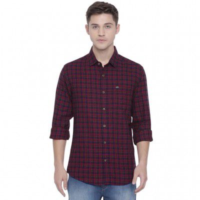 The Indian Garage Co Men Slim Fit Checkered Casual Shirt