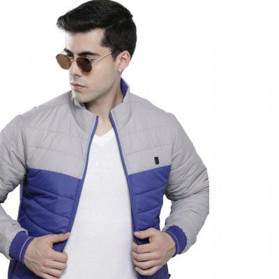The Indian Garage Co Men Slim Fit Colourblocked Puffer Jackets