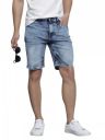 The Indian Garage Co Men Slim Fit Solid Mid-Rise Denim Shorts...