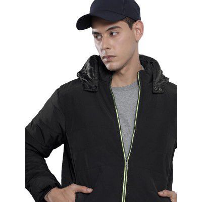 The Indian Garage Co Men Slim Fit Solid Puffer Jackets