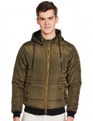 The Indian Garage Co Men Slim Fit Solid Puffer Jackets