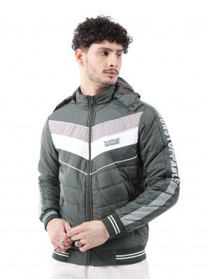 The Indian Garage Co Men Slim Fit Solid Puffer Jackets