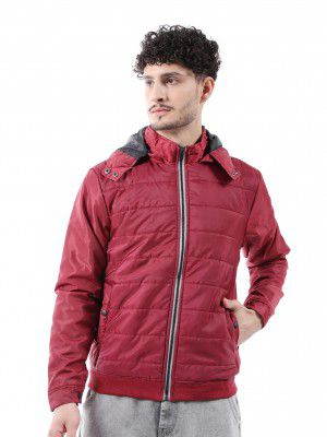 The Indian Garage Co Men Slim Fit Solid Puffer Jackets